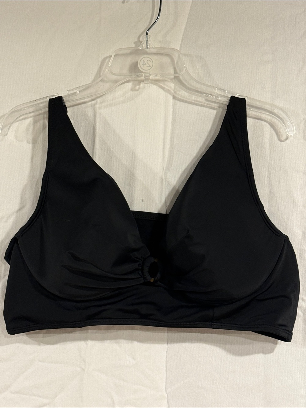 Lane Bryant Black Underwire Bikini Top, 38DD